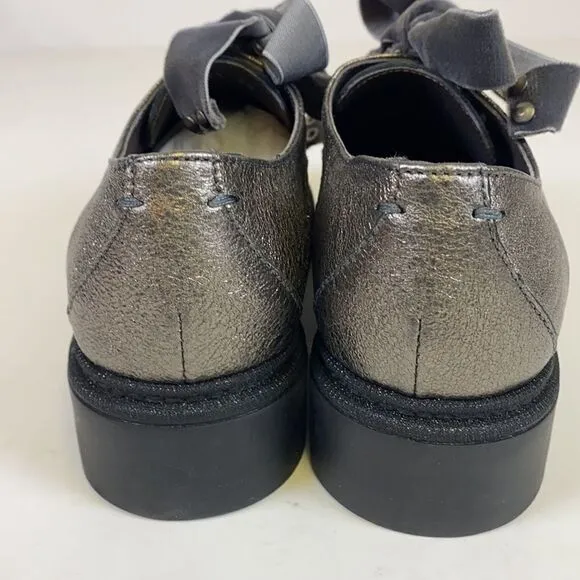 Cafenoir Graphite Metallic Oxford Shoes Size 36/6 A3