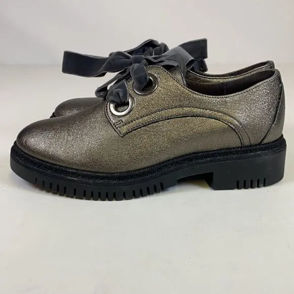 Cafenoir Graphite Metallic Oxford Shoes Size 36/6 A3