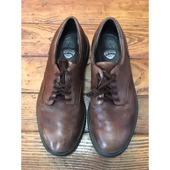 Callaway CG Pro series Golf Shoes Men 7.5 Brown Leather Spikes