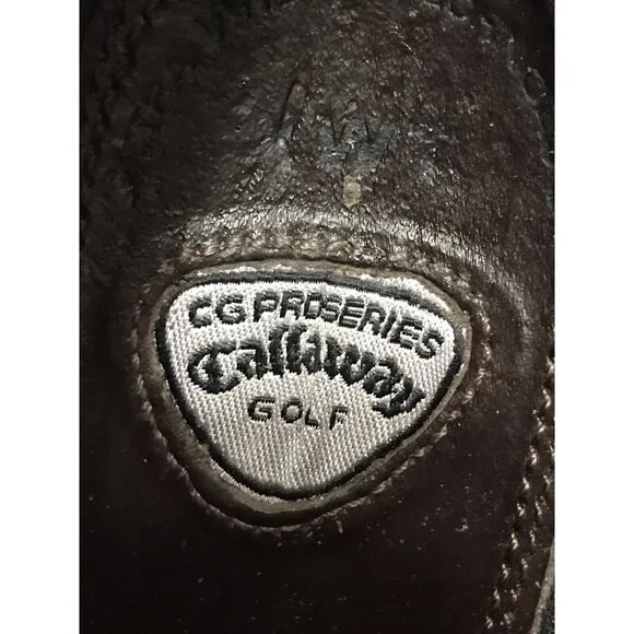 Callaway CG Pro series Golf Shoes Men 7.5 Brown Leather Spikes