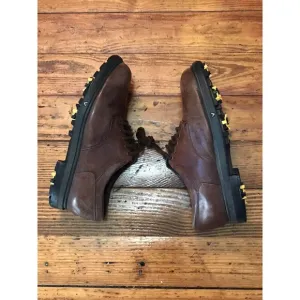 Callaway CG Pro series Golf Shoes Men 7.5 Brown Leather Spikes