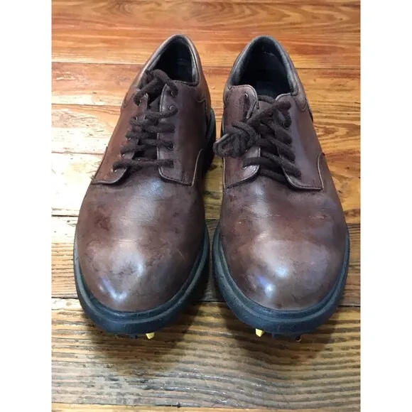 Callaway CG Pro series Golf Shoes Men 7.5 Brown Leather Spikes