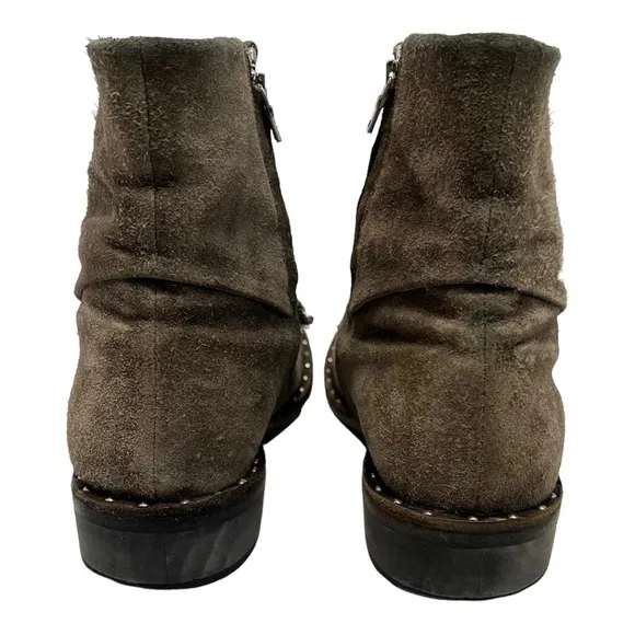 Calleen Cordero Suede Green Studded Slouch Boots Women’s 7.5