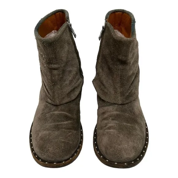 Calleen Cordero Suede Green Studded Slouch Boots Women’s 7.5