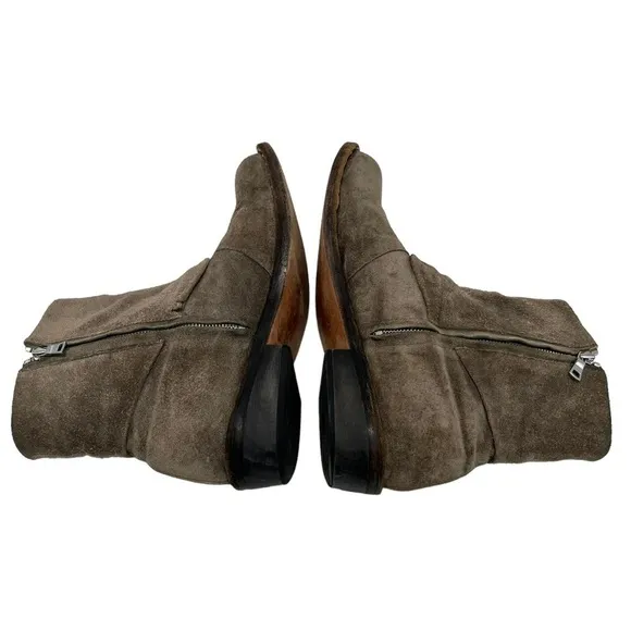 Calleen Cordero Suede Green Studded Slouch Boots Women’s 7.5