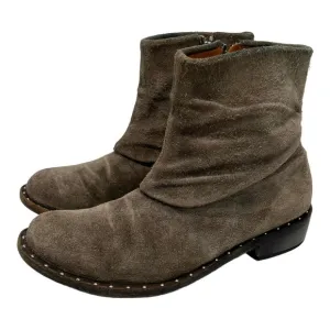 Calleen Cordero Suede Green Studded Slouch Boots Women’s 7.5