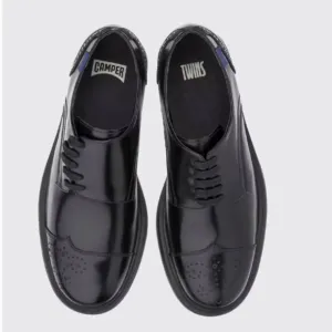 Camper TWINS Black Leather Lace-up Oxford Shoe EU 41 Mens Size 8 Women's Size 10