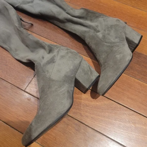 Carina Over the Knee Suede Leather Boots