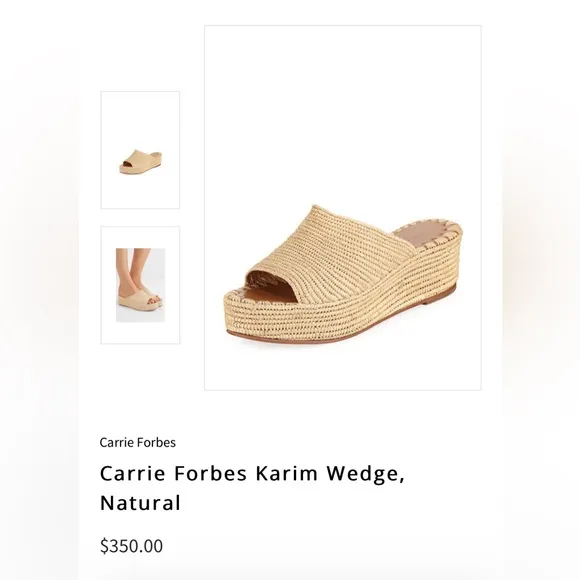Carrie Forbes KARIM Woven Rafia Shoes Sandals 38 7.5 8