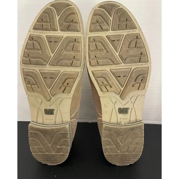 Caterpillar Men's‎ Casual Oxford Shoes Beige Suede Slip-On Comfort Loafers