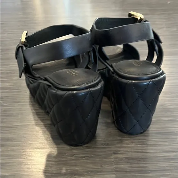 Cecelia New York Betty Quilted Platform Sandal, size 8