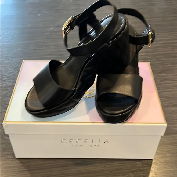Cecelia New York Betty Quilted Platform Sandal, size 8