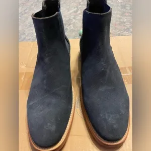 Charles tyrwhitt mens boots blue‎ suede sz 8 NWOT
