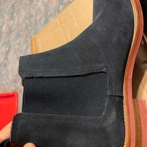 Charles tyrwhitt mens boots blue‎ suede sz 8 NWOT