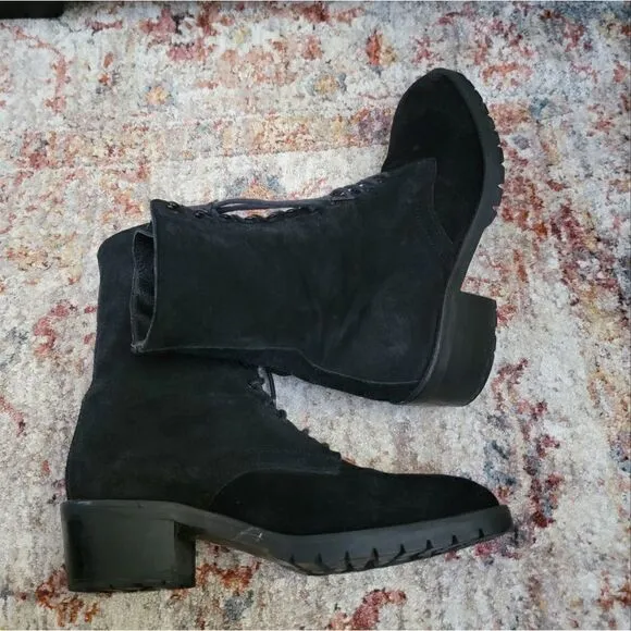 Charles David Lace-Up Suede Boots 7.5