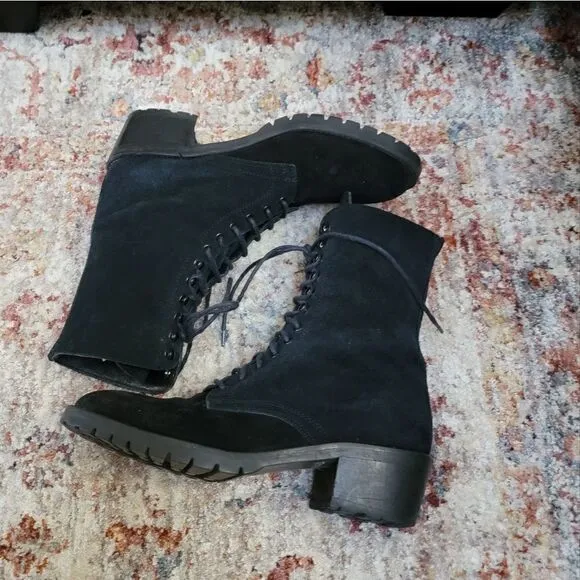 Charles David Lace-Up Suede Boots 7.5