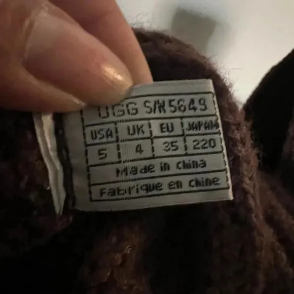 Chocolate Brown Ugg  Classic Cardi  Sweater Boots Size 5
