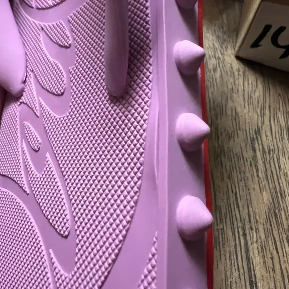 Christian Louboutin 40 Super Loubi Flip Donna Peony Spike Purple Flip Flops E844