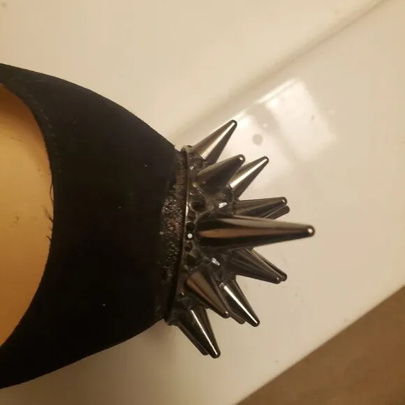 Christian Louboutin Asteroid 140 Black Patent Suede Heels 38