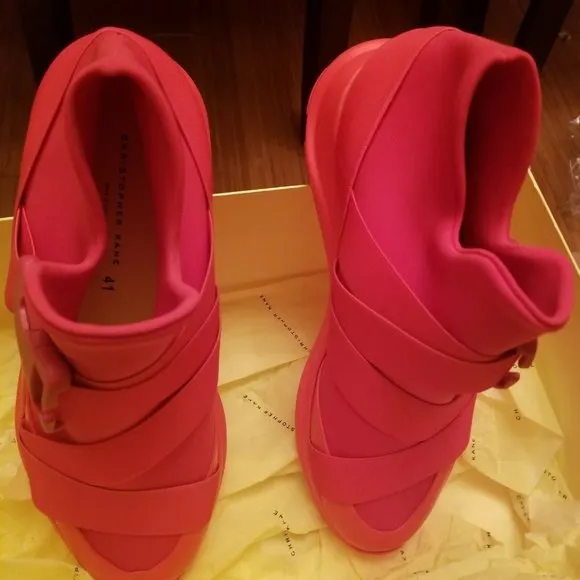 Christopher Kane Neoprene Buckle High Tops 40 $445