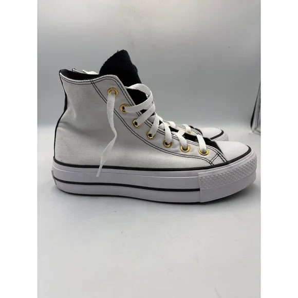 Chuck Taylor All Star Lift Platform 171209C, White/Black, Gold, M5.5/W7.5