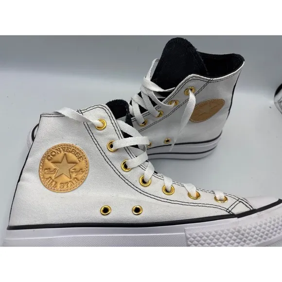 Chuck Taylor All Star Lift Platform 171209C, White/Black, Gold, M5.5/W7.5