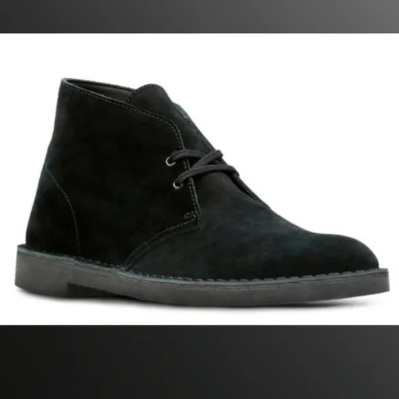 Clark's Black Bushacre Suede Lace Up Chukka Men’s Boots Size 12