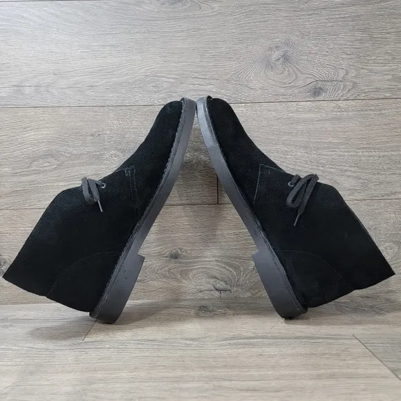Clark's Black Bushacre Suede Lace Up Chukka Men’s Boots Size 12