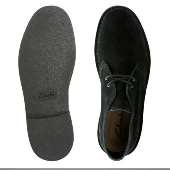 Clark's Black Bushacre Suede Lace Up Chukka Men’s Boots Size 12