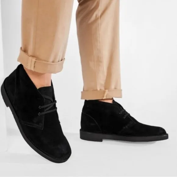 Clark's Black Bushacre Suede Lace Up Chukka Men’s Boots Size 12