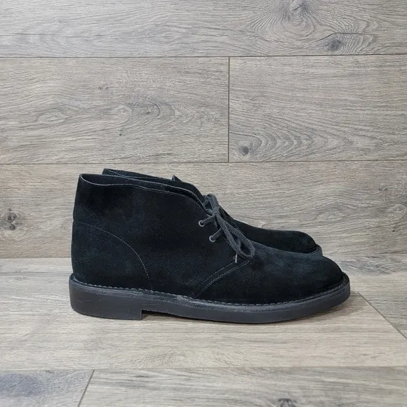 Clark's Black Bushacre Suede Lace Up Chukka Men’s Boots Size 12