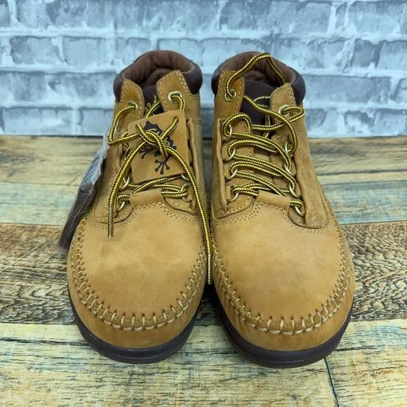 Clarks Caribou Mocassin Boots Brown Chukka Suede Leather Mens Size‎ 8 M New