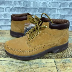 Clarks Caribou Mocassin Boots Brown Chukka Suede Leather Mens Size‎ 8 M New