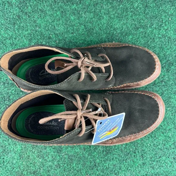 Clarks Hodson Mid Mens Size 12 Olive Green Suede Lace Up Chukkas Boots Leather