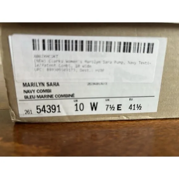 Clarks Originals Clarks Women's Marilyn Sara Pump Slip On NEW Size 10 W