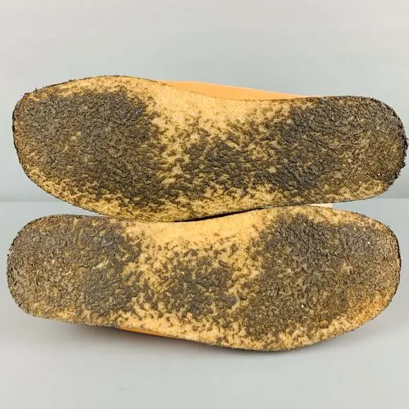 CLARKS Tan Leather Moccasin Lace-Up Shoes