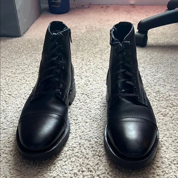 Classic Black Leather Men's Boots