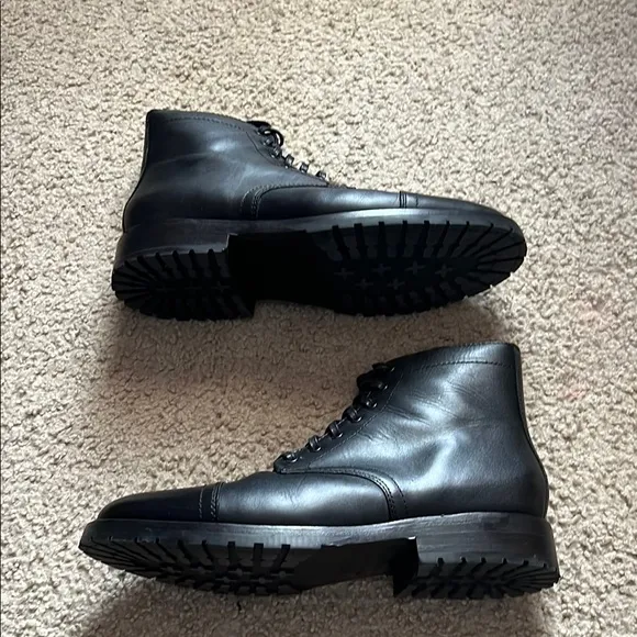 Classic Black Leather Men's Boots