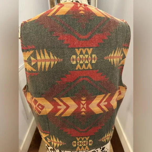 Classic Vintage 100% Wool Double D Ranch Western Vest!