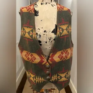 Classic Vintage 100% Wool Double D Ranch Western Vest!