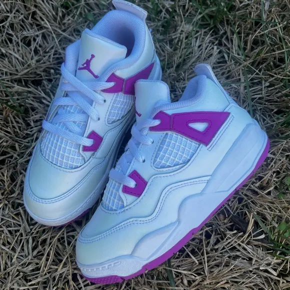 CLEAN Air Jordan 4 Retro Hyper Purple size 10c Toddler shoes 2024