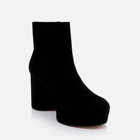 Clergerie Paris BELEN Suede Platform Boot Black size 9 $795.00