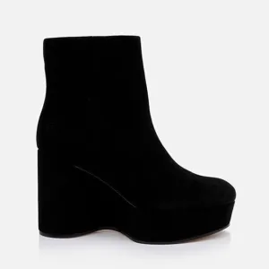 Clergerie Paris BELEN Suede Platform Boot Black size 9 $795.00