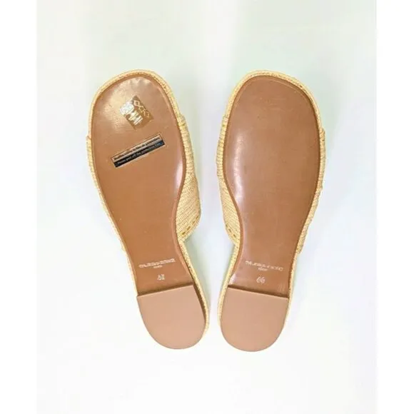 Clergerie Women's Ineni Woven Slide Sandals in Paille Naturel Size 9.5 MSRP $375