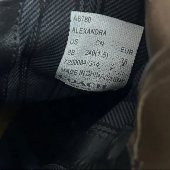 COACH ALEXANDRA SUEDE/MAT CLF  A8780 COLOR FATIGUE/FATIGUE 34A8780-FFA 8