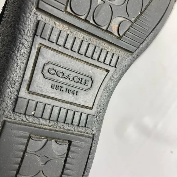 Coach black suede boots 7/8