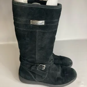 Coach black suede boots 7/8