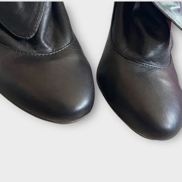 Coach Brown Glove Leather Fold-Over Heel Boots Size 10 – Stylish &amp; Classic