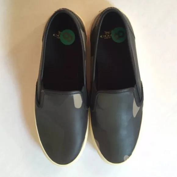 COACH Chrissy Camo Slip On Sneakers Shoes NWOT