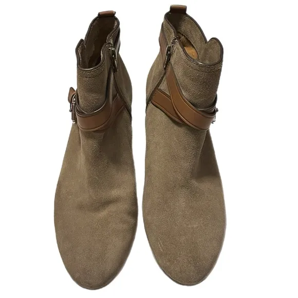 Coach Pauline Tan Suede Leather Boots